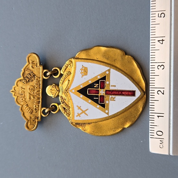 Vintage Humbolt Park Commandery 79 Knights Templar Medal Pin Badge Medallion - Picture 6 of 7